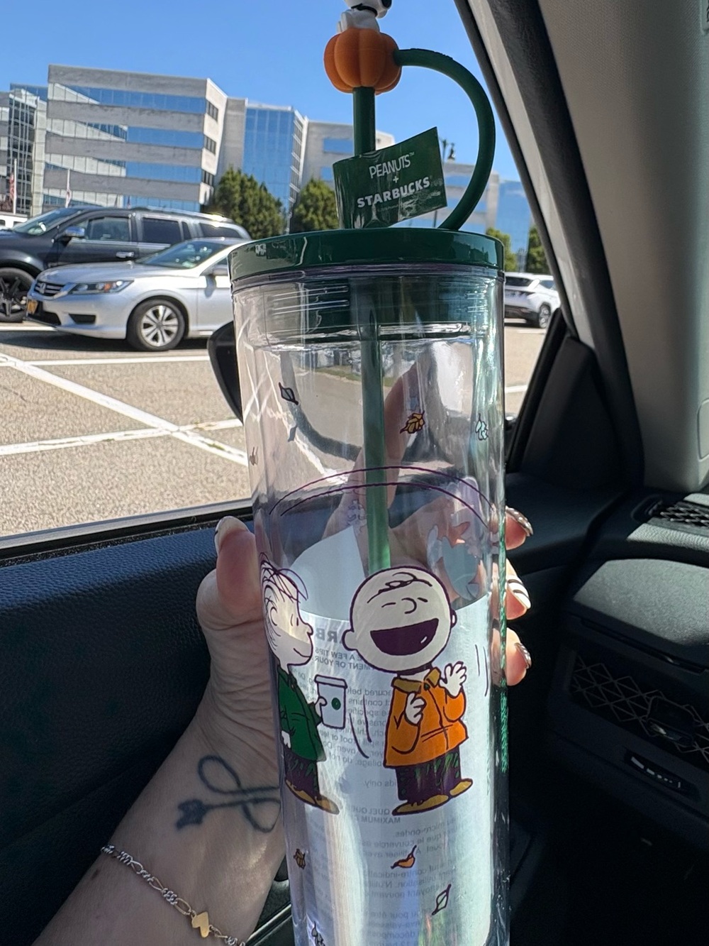 NEW Starbucks x Peanuts Snoopy 24oz Cold Cup Tumbler Fall 2026 Straw Topper